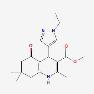 methyl 4-(1-ethyl-1H-pyrazol-4-yl)-2,7,7-trimethyl-5-oxo-1,4,5,6,7,8-hexahydro-3-quinolinecarboxylate