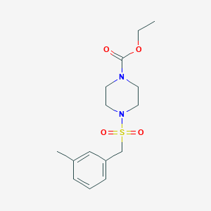 molecular formula C15H22N2O4S B4692281 ethyl 4-[(3-methylbenzyl)sulfonyl]-1-piperazinecarboxylate 