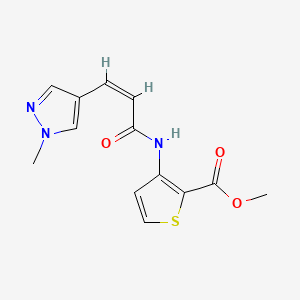molecular formula C13H13N3O3S B4692318 methyl 3-{[3-(1-methyl-1H-pyrazol-4-yl)acryloyl]amino}-2-thiophenecarboxylate 