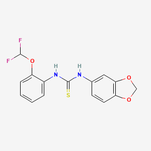 molecular formula C15H12F2N2O3S B4692320 N-1,3-benzodioxol-5-yl-N'-[2-(difluoromethoxy)phenyl]thiourea 