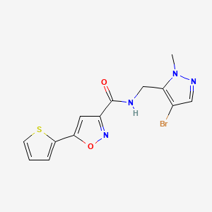 molecular formula C13H11BrN4O2S B4692331 N-[(4-bromo-1-methyl-1H-pyrazol-5-yl)methyl]-5-(2-thienyl)-3-isoxazolecarboxamide 