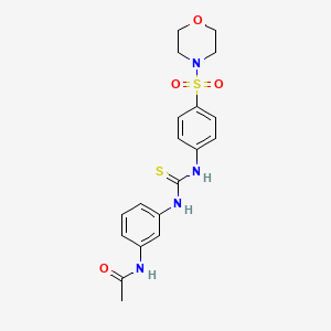 molecular formula C19H22N4O4S2 B4692355 N-{3-[({[4-(4-morpholinylsulfonyl)phenyl]amino}carbonothioyl)amino]phenyl}acetamide 