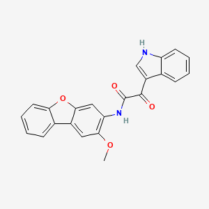 molecular formula C23H16N2O4 B4692356 2-(1H-indol-3-yl)-N-(2-methoxydibenzo[b,d]furan-3-yl)-2-oxoacetamide 