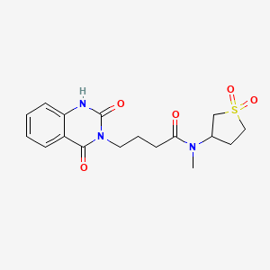 molecular formula C17H21N3O5S B4692363 N-(1,1-dioxidotetrahydro-3-thienyl)-4-(2,4-dioxo-1,4-dihydro-3(2H)-quinazolinyl)-N-methylbutanamide 