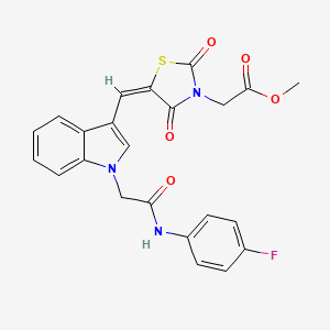 molecular formula C23H18FN3O5S B4692397 methyl {5-[(1-{2-[(4-fluorophenyl)amino]-2-oxoethyl}-1H-indol-3-yl)methylene]-2,4-dioxo-1,3-thiazolidin-3-yl}acetate 