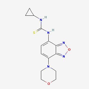 molecular formula C14H17N5O2S B4692457 N-cyclopropyl-N'-[7-(4-morpholinyl)-2,1,3-benzoxadiazol-4-yl]thiourea 