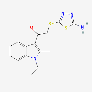2-[(5-amino-1,3,4-thiadiazol-2-yl)thio]-1-(1-ethyl-2-methyl-1H-indol-3-yl)ethanone