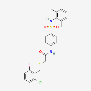 2-[(2-chloro-6-fluorobenzyl)thio]-N-(4-{[(2,6-dimethylphenyl)amino]sulfonyl}phenyl)acetamide