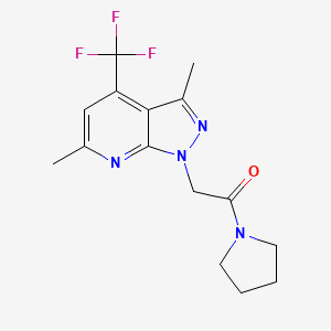 3,6-dimethyl-1-[2-oxo-2-(1-pyrrolidinyl)ethyl]-4-(trifluoromethyl)-1H-pyrazolo[3,4-b]pyridine