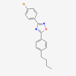 molecular formula C18H17BrN2O B4692605 3-(4-bromophenyl)-5-(4-butylphenyl)-1,2,4-oxadiazole 