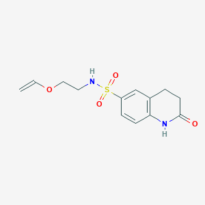 molecular formula C13H16N2O4S B4692625 2-oxo-N-[2-(vinyloxy)ethyl]-1,2,3,4-tetrahydro-6-quinolinesulfonamide 