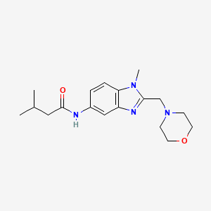molecular formula C18H26N4O2 B4692646 3-methyl-N-[1-methyl-2-(4-morpholinylmethyl)-1H-benzimidazol-5-yl]butanamide 