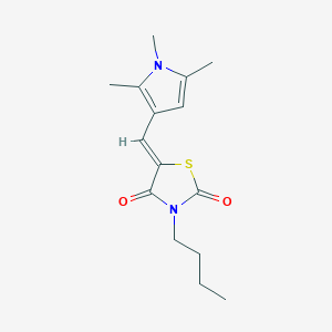 3-butyl-5-[(1,2,5-trimethyl-1H-pyrrol-3-yl)methylene]-1,3-thiazolidine-2,4-dione