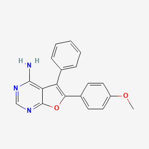 molecular formula C19H15N3O2 B4692679 6-(4-methoxyphenyl)-5-phenylfuro[2,3-d]pyrimidin-4-amine CAS No. 14774-66-4