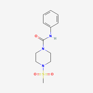 molecular formula C12H17N3O3S B4692686 4-(methylsulfonyl)-N-phenyl-1-piperazinecarboxamide 