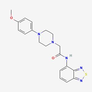 molecular formula C19H21N5O2S B4692708 N-2,1,3-benzothiadiazol-4-yl-2-[4-(4-methoxyphenyl)-1-piperazinyl]acetamide 