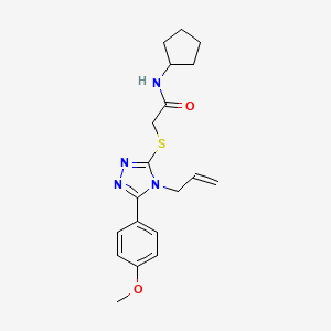 molecular formula C19H24N4O2S B4692710 2-{[4-allyl-5-(4-methoxyphenyl)-4H-1,2,4-triazol-3-yl]thio}-N-cyclopentylacetamide 