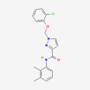 molecular formula C19H18ClN3O2 B4692715 1-[(2-chlorophenoxy)methyl]-N-(2,3-dimethylphenyl)-1H-pyrazole-3-carboxamide 