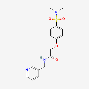 molecular formula C16H19N3O4S B4692756 2-{4-[(dimethylamino)sulfonyl]phenoxy}-N-(3-pyridinylmethyl)acetamide 