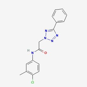 N-(4-chloro-3-methylphenyl)-2-(5-phenyl-2H-tetrazol-2-yl)acetamide