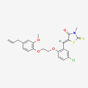 molecular formula C23H22ClNO4S2 B4692804 5-{2-[2-(4-allyl-2-methoxyphenoxy)ethoxy]-5-chlorobenzylidene}-3-methyl-2-thioxo-1,3-thiazolidin-4-one 