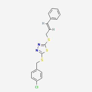 2-[(4-chlorobenzyl)thio]-5-[(3-phenyl-2-propen-1-yl)thio]-1,3,4-thiadiazole