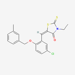 5-{5-chloro-2-[(3-methylbenzyl)oxy]benzylidene}-3-ethyl-2-thioxo-1,3-thiazolidin-4-one