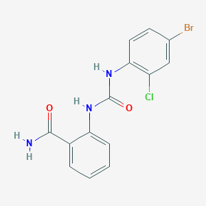 molecular formula C14H11BrClN3O2 B4692819 2-({[(4-bromo-2-chlorophenyl)amino]carbonyl}amino)benzamide 