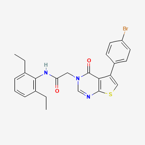 2-[5-(4-bromophenyl)-4-oxothieno[2,3-d]pyrimidin-3(4H)-yl]-N-(2,6-diethylphenyl)acetamide