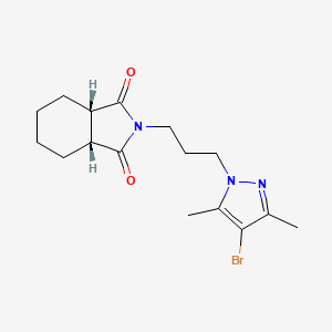 (3aR,7aS)-2-[3-(4-bromo-3,5-dimethyl-1H-pyrazol-1-yl)propyl]hexahydro-1H-isoindole-1,3(2H)-dione