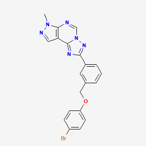 2-{3-[(4-bromophenoxy)methyl]phenyl}-7-methyl-7H-pyrazolo[4,3-e][1,2,4]triazolo[1,5-c]pyrimidine