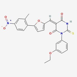 1-(3-ethoxyphenyl)-5-{[5-(2-methyl-4-nitrophenyl)-2-furyl]methylene}-2-thioxodihydro-4,6(1H,5H)-pyrimidinedione