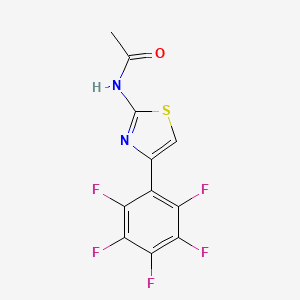 molecular formula C11H5F5N2OS B4692885 N-[4-(pentafluorophenyl)-1,3-thiazol-2-yl]acetamide 