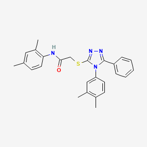 molecular formula C26H26N4OS B4692889 N-(2,4-dimethylphenyl)-2-{[4-(3,4-dimethylphenyl)-5-phenyl-4H-1,2,4-triazol-3-yl]thio}acetamide 