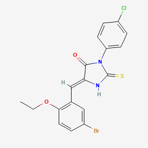 5-(5-bromo-2-ethoxybenzylidene)-3-(4-chlorophenyl)-2-thioxo-4-imidazolidinone