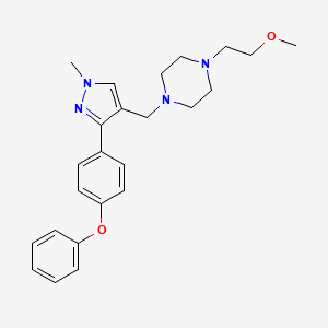 1-(2-methoxyethyl)-4-{[1-methyl-3-(4-phenoxyphenyl)-1H-pyrazol-4-yl]methyl}piperazine