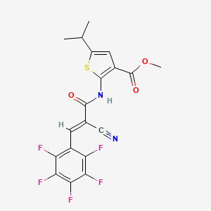 methyl 2-{[2-cyano-3-(pentafluorophenyl)acryloyl]amino}-5-isopropyl-3-thiophenecarboxylate