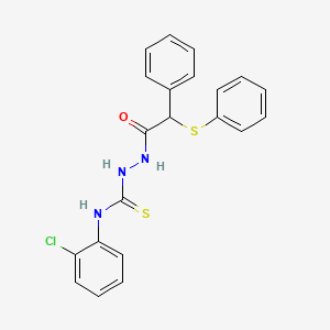 molecular formula C21H18ClN3OS2 B4692937 N-(2-chlorophenyl)-2-[phenyl(phenylthio)acetyl]hydrazinecarbothioamide 