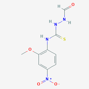 molecular formula C9H10N4O4S B4692947 2-formyl-N-(2-methoxy-4-nitrophenyl)hydrazinecarbothioamide 