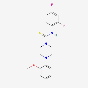 molecular formula C18H19F2N3OS B4692952 N-(2,4-difluorophenyl)-4-(2-methoxyphenyl)-1-piperazinecarbothioamide 