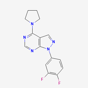 1-(3,4-difluorophenyl)-4-(1-pyrrolidinyl)-1H-pyrazolo[3,4-d]pyrimidine