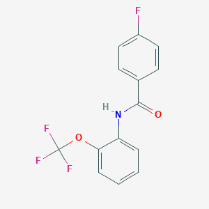 molecular formula C14H9F4NO2 B4692982 4-fluoro-N-[2-(trifluoromethoxy)phenyl]benzamide 