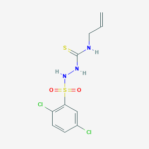 molecular formula C10H11Cl2N3O2S2 B4692993 N-allyl-2-[(2,5-dichlorophenyl)sulfonyl]hydrazinecarbothioamide 