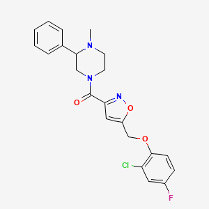 4-({5-[(2-chloro-4-fluorophenoxy)methyl]-3-isoxazolyl}carbonyl)-1-methyl-2-phenylpiperazine