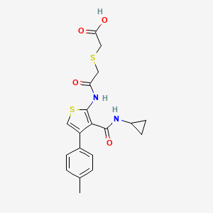 [(2-{[3-[(cyclopropylamino)carbonyl]-4-(4-methylphenyl)-2-thienyl]amino}-2-oxoethyl)thio]acetic acid