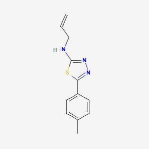molecular formula C12H13N3S B4693022 N-allyl-5-(4-methylphenyl)-1,3,4-thiadiazol-2-amine 