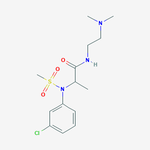 molecular formula C14H22ClN3O3S B4693041 N~2~-(3-chlorophenyl)-N~1~-[2-(dimethylamino)ethyl]-N~2~-(methylsulfonyl)alaninamide 