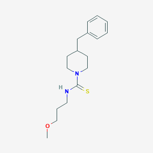 molecular formula C17H26N2OS B4693045 4-benzyl-N-(3-methoxypropyl)-1-piperidinecarbothioamide 