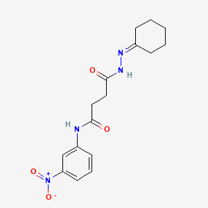 4-(2-cyclohexylidenehydrazino)-N-(3-nitrophenyl)-4-oxobutanamide