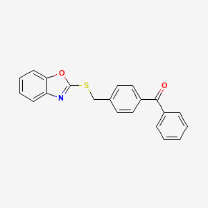 molecular formula C21H15NO2S B4693074 {4-[(1,3-benzoxazol-2-ylthio)methyl]phenyl}(phenyl)methanone 